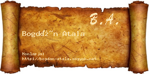 Bogdán Atala névjegykártya